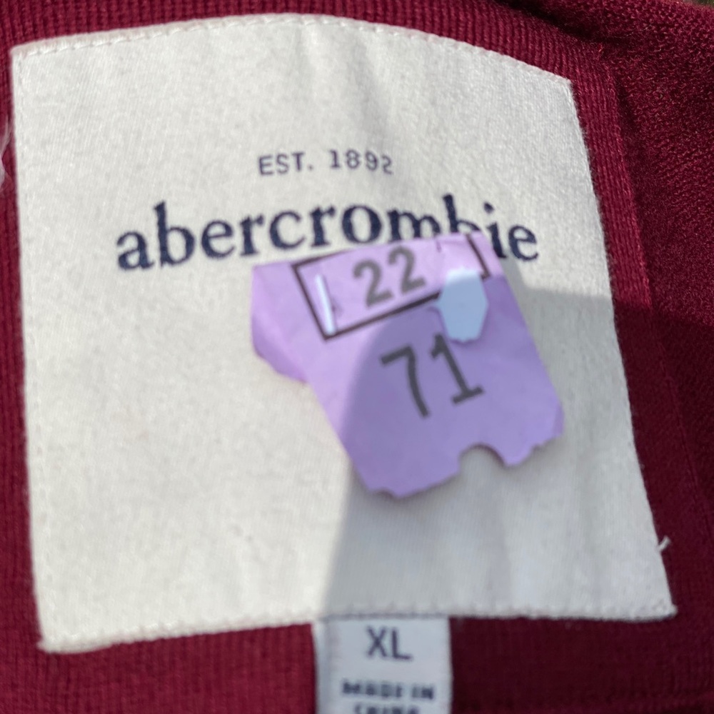 Abercrombie XL Burgundy Cotton sweater - Picture 6 of 8